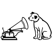logo RCA His Master's Voice en 1977