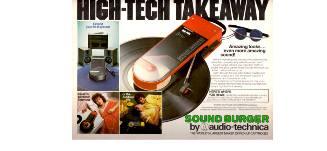 1982 Audio Technica Sound burger Anuncio Reino Unido